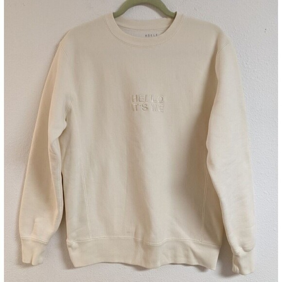 Adele Tops - ADELE "Hello It's Me" Cotton Blend Concert Sweatshirt Las Vegas Fleece Lined LG